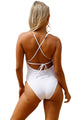White Crochet Front Detail One Piece Bathing Suit