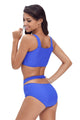 Brazil Bright Blue Multiway Strap High Waist Bikini
