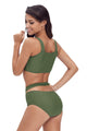 Brazil Army Green Multiway Strap High Waist Bikini
