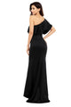 Black Ruffle One Shoulder Elegant Mermaid Dress