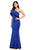 Royal Blue Ruffle One Shoulder Elegant Mermaid Dress