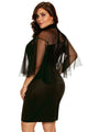 Black Plus Size Semi-sheer Dress