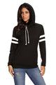 Black Kangaroo Pocket Double Hooded Sweatshirt