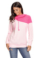 Pink Duotone Chic Hooded Sweatshirt
