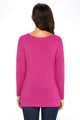 Rosy Buttoned Side Long Sleeve Spring Autumn Womens Top