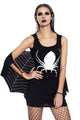 Black Jersey Dress Spiderweb Cosplay Costume