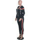 Hooded Casual Collar Striped Two-piece Pants Set #Black #Two Piece #Hooded #Striped SA-BLL2697-1 Sexy Clubwear and Pant Sets by Sexy Affordable Clothing