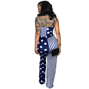 Casual Dots Printed Striped Jumpsuit #Printed #Straps #Dot SA-BLL55601-3 Women's Clothes and Jumpsuits & Rompers by Sexy Affordable Clothing