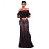 Freyja Black Lace Overlay Nude Off The Shoulder Maxi Dress #Maxi Dress #Black