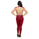 Seldana Red Pearl Chain Open Back Jumpsuit #Jumpsuit #Red SA-BLL55320-5 Women's Clothes and Jumpsuits & Rompers by Sexy Affordable Clothing