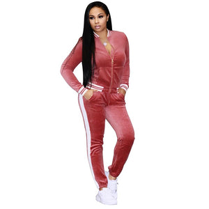 Women's Tracksuit Bomber Jacket and Pants #Long Sleeve #Tracksuit SA-BLL2200-1 Sexy Clubwear and Pant Sets by Sexy Affordable Clothing