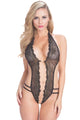 Crotchless Lace Teddy With Rhinestones  SA-BLL81176 Sexy Lingerie and Teddys by Sexy Affordable Clothing