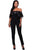 Claritza Black Sequins Ruffle Top JumpsuitSA-BLL55267-1 Women's Clothes and Jumpsuits & Rompers by Sexy Affordable Clothing