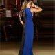 One Sleeve Lace Stitched Maxi Dress #Blue SA-BLL51419-2 Fashion Dresses and Maxi Dresses by Sexy Affordable Clothing