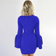 Solid Long Sleeve Knee-Length Dress #Mini Dress #Blue SA-BLL2146-2 Fashion Dresses and Mini Dresses by Sexy Affordable Clothing