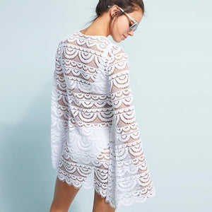 Lace Crochet Beach Tunic #Lace #Crochet SA-BLL38604-1 Sexy Swimwear and Cover-Ups & Beach Dresses by Sexy Affordable Clothing