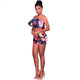 Damla Navy Floral Two Piece Set #Blue #Pant Set SA-BLL282421-1 Sexy Clubwear and Pant Sets by Sexy Affordable Clothing