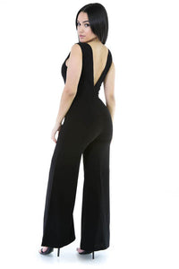 Bodycon Lace Up Jumpsuit  SA-BLL55291 Women's Clothes and Jumpsuits & Rompers by Sexy Affordable Clothing