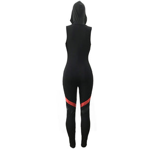 Splicing Element Hooded Jumpsuit #Jumpsuit #Sleeveless #Hooded #Splice SA-BLL55457 Women's Clothes and Jumpsuits & Rompers by Sexy Affordable Clothing