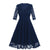 Women's 3/4 Sleeve Lace-stitching Evening Dress #Blue #Swing Dress SA-BLL36020-2 Fashion Dresses and Skater & Vintage Dresses by Sexy Affordable Clothing