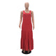 Solid Sleeveless Maxi Pleated Dress #Red #Sleeveless SA-BLL51182-3 Fashion Dresses and Maxi Dresses by Sexy Affordable Clothing