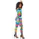 Flowers of Paradise Lounge Set in Blue/Multi #Long Sleeve #Two Piece SA-BLL2587 Sexy Clubwear and Pant Sets by Sexy Affordable Clothing
