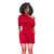 Retro Short Plain Rompers With Belt #Red #One Shoulder #Retro SA-BLL55519-1 Women's Clothes and Jumpsuits & Rompers by Sexy Affordable Clothing