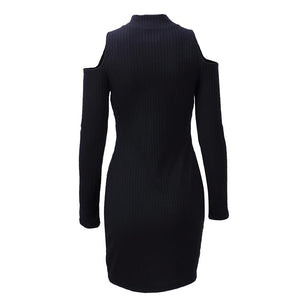 Party Long Sleeve Warm Stretch Bodycon Dresses #V Neck #Mini SA-BLL2178-2 Fashion Dresses and Mini Dresses by Sexy Affordable Clothing