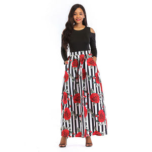 African Print Thicken Long Sleeve Blouse and Long Skirt #Long Sleeve #Two Piece #Print #Dashiki #African SA-BLL2435-1 Sexy Clubwear and Skirt Sets by Sexy Affordable Clothing