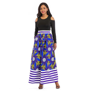 African Print Thicken Long Sleeve Blouse and Long Skirt #Long Sleeve #Two Piece #Print #Dashiki #African SA-BLL2435-7 Sexy Clubwear and Skirt Sets by Sexy Affordable Clothing