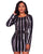 Silver Sequins Black Velvet Long Sleeves Lace Up Belted Dress #Mini Dress #Black #Silver SA-BLL2110-1 Fashion Dresses and Mini Dresses by Sexy Affordable Clothing