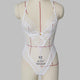 Sexy Mesh Lace Hollow-Out One-piece Halter Lingerie White #White #Teddies SA-BLL8022-2 Sexy Lingerie and Teddys by Sexy Affordable Clothing