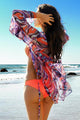 Colorful Chiffon Long-sleeved Beach Dress  SA-BLL38277 Sexy Swimwear and Cover-Ups & Beach Dresses by Sexy Affordable Clothing