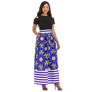 African Print Short Sleeve Blouse and Long Skirt #Short Sleeve #Two Piece #Print #Dashiki #African SA-BLL2432-7 Sexy Clubwear and Skirt Sets by Sexy Affordable Clothing