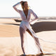 Elastic Waist Chiffon Slit Maxi Dress #White #Chiffon #Slit SA-BLL38570 Sexy Swimwear and Cover-Ups & Beach Dresses by Sexy Affordable Clothing