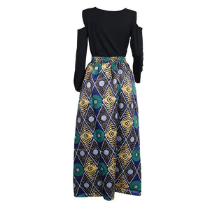 African Print Thicken Long Sleeve Blouse and Long Skirt #Long Sleeve #Two Piece #Print #Dashiki #African SA-BLL2435-3 Sexy Clubwear and Skirt Sets by Sexy Affordable Clothing