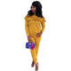 Women Ruffles Patchwork Casual Pant And Top #Yellow #Two Piece SA-BLL28052-2 Sexy Clubwear and Pant Sets by Sexy Affordable Clothing