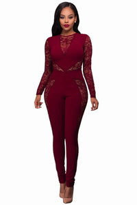 Back Zipper Long Sleeve Jumpsuit  SA-BLL55246-2 Women's Clothes and Jumpsuits & Rompers by Sexy Affordable Clothing