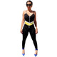 Block Color V Neck Straps Jumpsuit #Jumpsuit #V Neck #Sling SA-BLL55445-1 Women's Clothes and Jumpsuits & Rompers by Sexy Affordable Clothing