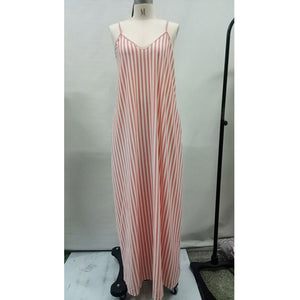 Striped Strap Maxi Dress #V Neck #Stripe #Strap SA-BLL51257-2 Fashion Dresses and Maxi Dresses by Sexy Affordable Clothing