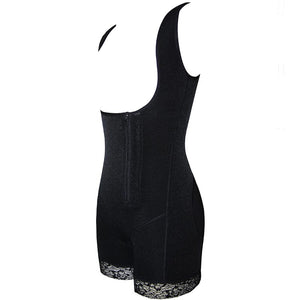 Lace Hem Underbust Seamless Butt Lifter Body Shpaer With Side Zipper #Black #Bodysuit #Shaper #Plus Size SA-BLL42723-1 Women's Clothes and Bodysuits by Sexy Affordable Clothing