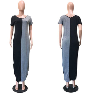 Positive And Negative Wear Stitching Split Arc Dress #Split SA-BLL51467 Fashion Dresses and Maxi Dresses by Sexy Affordable Clothing