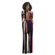 One Off Shoulder Print Colorful Striped Jumpsuit w/ Belt #One Shoulder #Striped SA-BLL55515-1 Women's Clothes and Jumpsuits & Rompers by Sexy Affordable Clothing