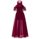 Lace And Chiffon Long Swing Dress #Lace #Swing #Chiffon SA-BLL51474-3 Fashion Dresses and Evening Dress by Sexy Affordable Clothing