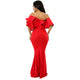 Ruffles One Shoulder Maxi Evening Dress #Ruffles #One Shoulder SA-BLL51471-1 Fashion Dresses and Evening Dress by Sexy Affordable Clothing