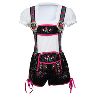 Embroidered Black Mini Ladies Leederhosen #Beer Costumes SA-BLL1210 Sexy Costumes and Beer Girl Costumes by Sexy Affordable Clothing