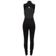 Black Solid Sexy Backless Bodycon Overalls Playsuit #Black SA-BLL55392 Women's Clothes and Jumpsuits & Rompers by Sexy Affordable Clothing