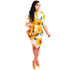 Printed Sunflower Fake Two Dresses #Printed #Sunflower