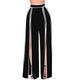 Woman Ladies High Slit straight-leg Pants  SA-BLL701 Women's Clothes and Pants and Shorts by Sexy Affordable Clothing