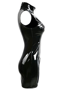 Front Zip Sleeveless Dress  SA-BLL6073 Sexy Lingerie and Leather and PVC Lingerie by Sexy Affordable Clothing